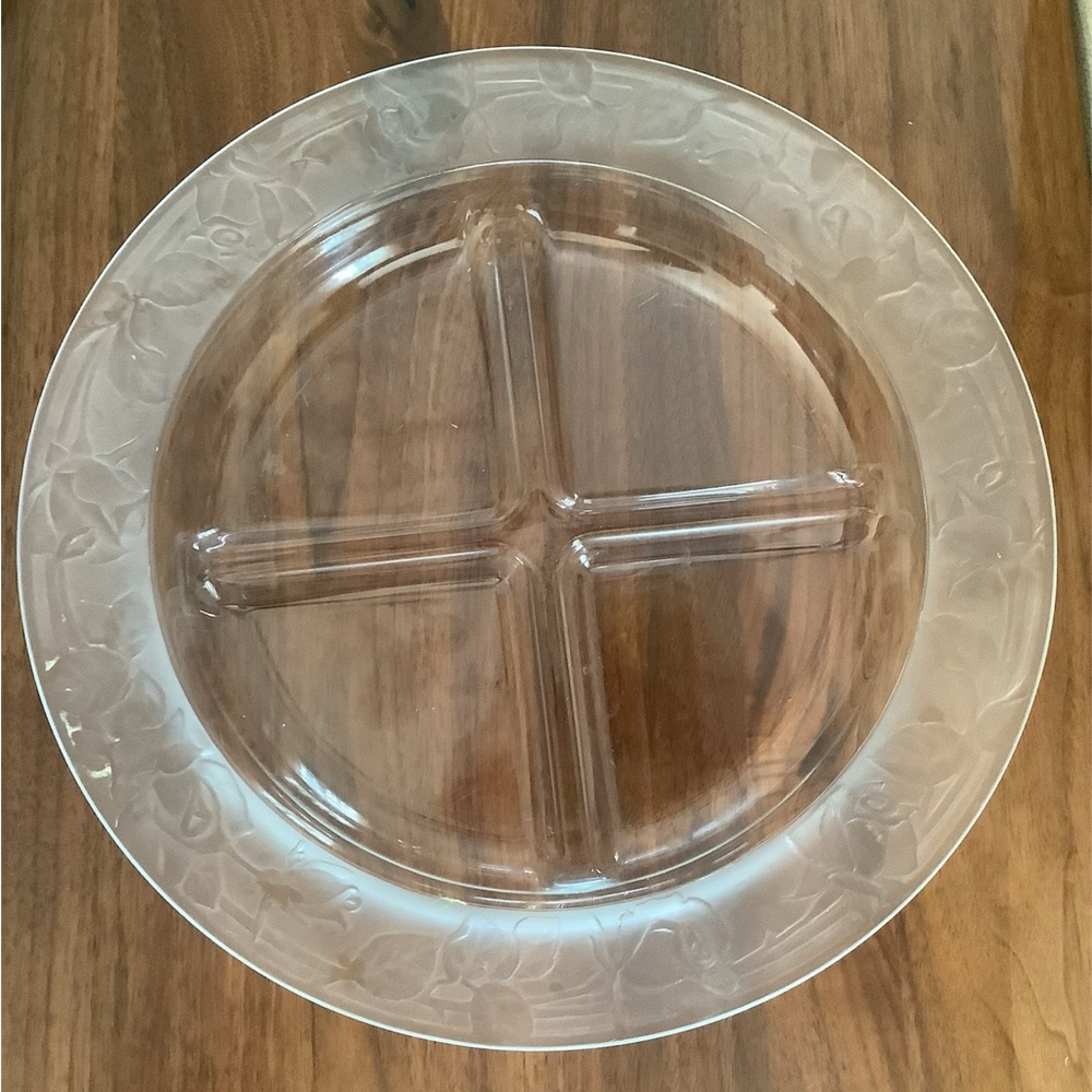 Regency Crystal four section relish plate